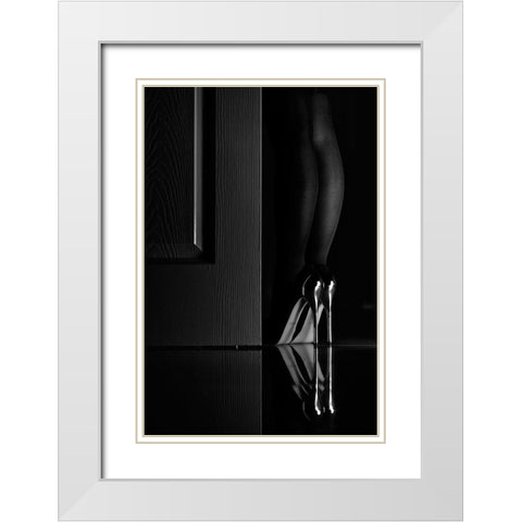 Next Door White Modern Wood Framed Art Print with Double Matting by Schottstaedt, Erik
