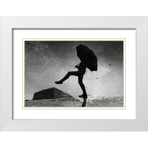 Skywalker White Modern Wood Framed Art Print with Double Matting by Ajven
