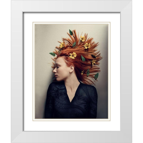 Autumn White Modern Wood Framed Art Print with Double Matting by Lazarov, Dimitar