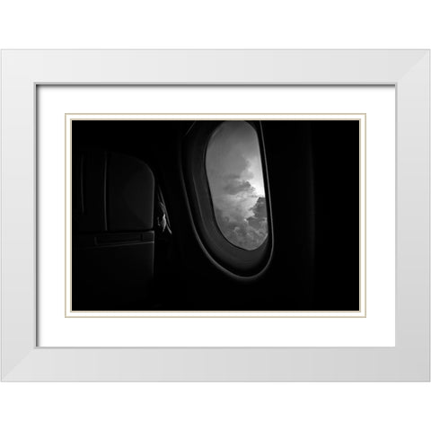 Bonding With God White Modern Wood Framed Art Print with Double Matting by Rozenzvig, Carmit