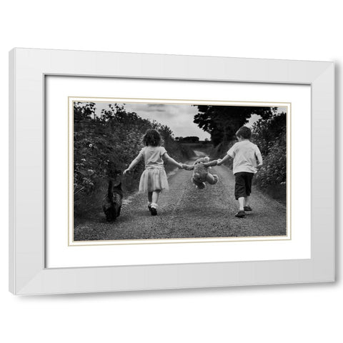 Big Adventure White Modern Wood Framed Art Print with Double Matting by Gibney, Paul