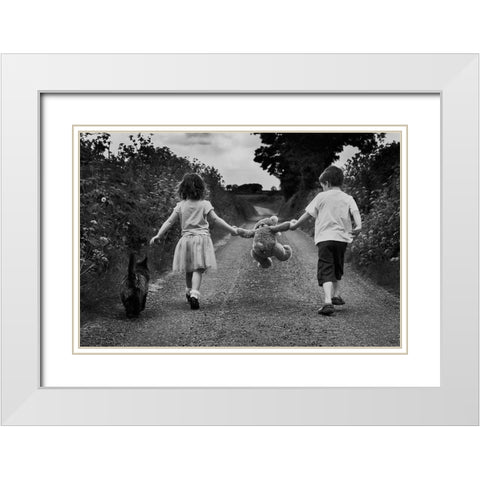 Big Adventure White Modern Wood Framed Art Print with Double Matting by Gibney, Paul