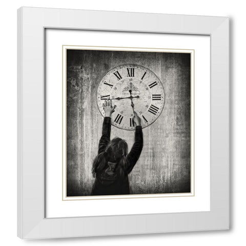 Please Move Faster-I Want To Grow Up !!! White Modern Wood Framed Art Print with Double Matting by Depaepe, Yvette