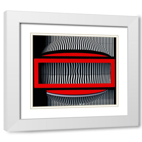 Red Frame With Attitude White Modern Wood Framed Art Print with Double Matting by Pearson, Wayne