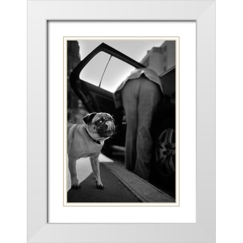 Untitled White Modern Wood Framed Art Print with Double Matting by Debon, Christophe