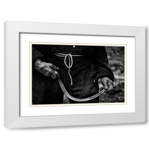 La Balanza White Modern Wood Framed Art Print with Double Matting by J. Lopez, Renato