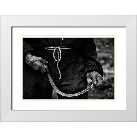 La Balanza White Modern Wood Framed Art Print with Double Matting by J. Lopez, Renato