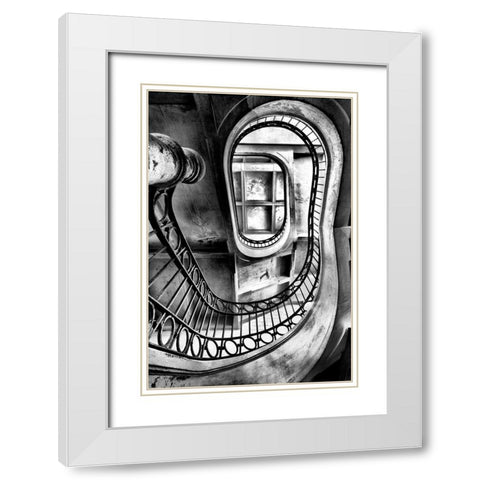 Senses White Modern Wood Framed Art Print with Double Matting by P Neto, Filipe