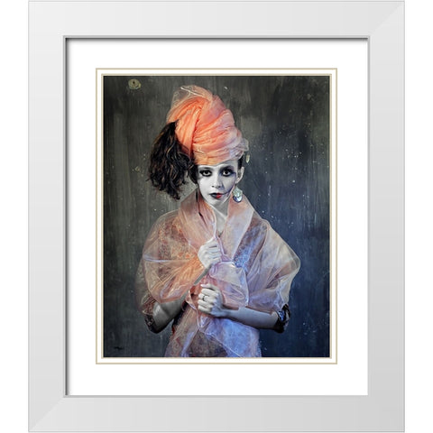 The Witch White Modern Wood Framed Art Print with Double Matting by Salim-Bhayangkara, M.