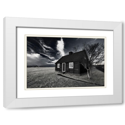 Old White Modern Wood Framed Art Print with Double Matting by Ingibergsson, Bragi