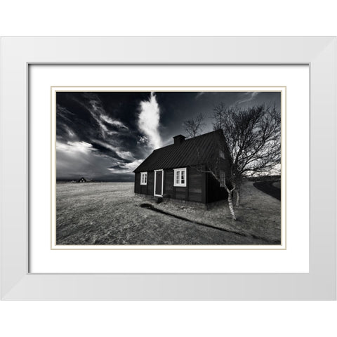 Old White Modern Wood Framed Art Print with Double Matting by Ingibergsson, Bragi