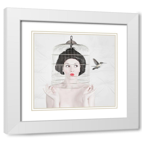 Escape White Modern Wood Framed Art Print with Double Matting by Andre Aasen, John
