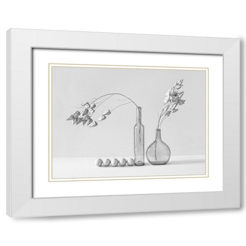 .....~Ii~ White Modern Wood Framed Art Print with Double Matting by Lazarov, Dimitar