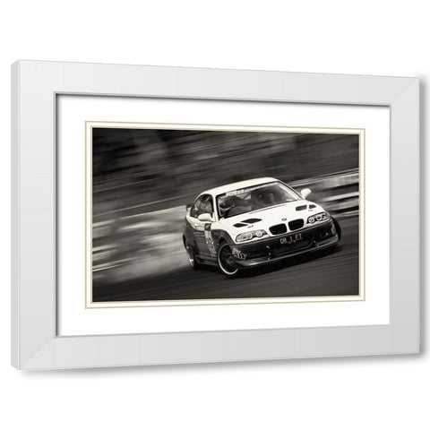 Dr 1 Ft White Modern Wood Framed Art Print with Double Matting by Chongky
