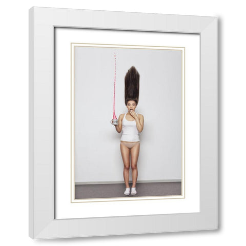 Oops... White Modern Wood Framed Art Print with Double Matting by Yakovlev, Aleksey