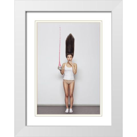 Oops... White Modern Wood Framed Art Print with Double Matting by Yakovlev, Aleksey