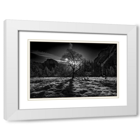The Winter Spirit White Modern Wood Framed Art Print with Double Matting by Chenglu, Simon