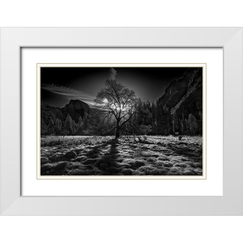 The Winter Spirit White Modern Wood Framed Art Print with Double Matting by Chenglu, Simon