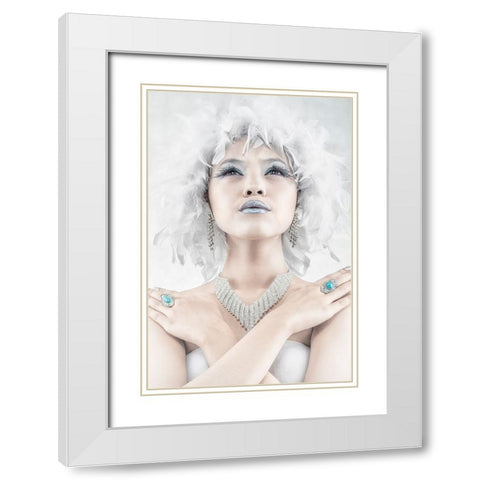 The Swan Queen White Modern Wood Framed Art Print with Double Matting by Boer, Faldhy