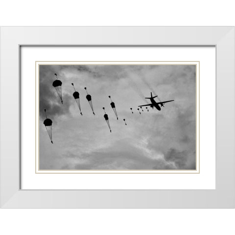 Go-Go-Go! White Modern Wood Framed Art Print with Double Matting by Rebro, Marcel