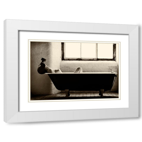 Decontamination White Modern Wood Framed Art Print with Double Matting by Paul