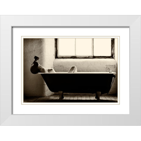 Decontamination White Modern Wood Framed Art Print with Double Matting by Paul