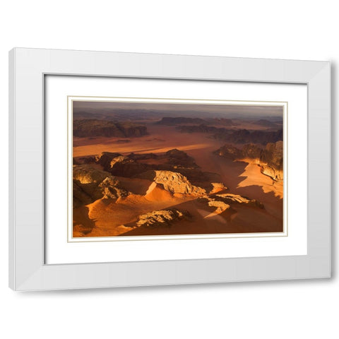 Earth Shadows White Modern Wood Framed Art Print with Double Matting by Wrobel, Karsten