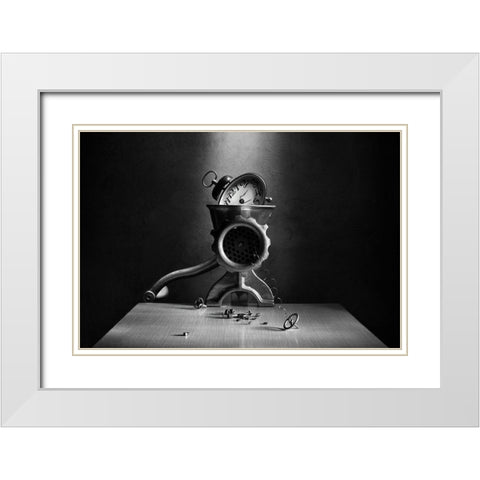 The End Of Time White Modern Wood Framed Art Print with Double Matting by Ivanova, Victoria