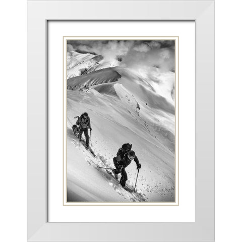 Ski Mountaineering . . White Modern Wood Framed Art Print with Double Matting by Rumansky, Matej