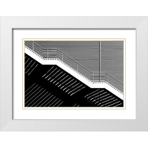 Untitled White Modern Wood Framed Art Print with Double Matting by Niemiec, Anna