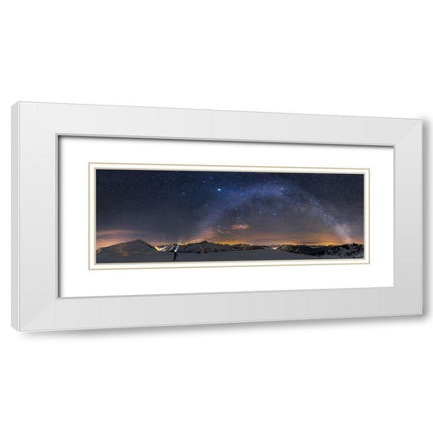 Under The Starbow White Modern Wood Framed Art Print with Double Matting by Nicholas Roemmelt, Dr.