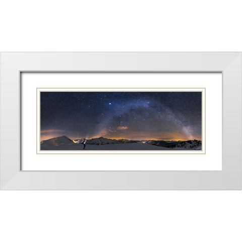 Under The Starbow White Modern Wood Framed Art Print with Double Matting by Nicholas Roemmelt, Dr.