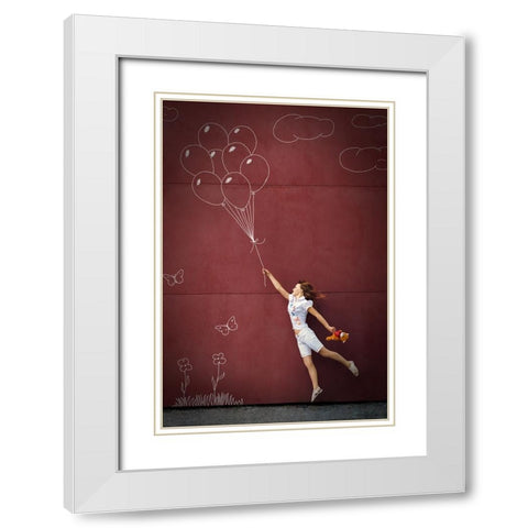 Untitled White Modern Wood Framed Art Print with Double Matting by Ioshko, Mikhail