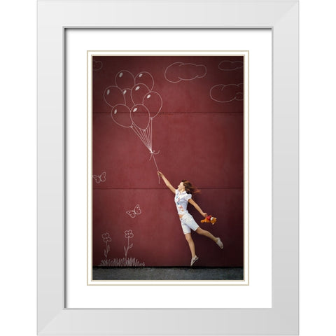 Untitled White Modern Wood Framed Art Print with Double Matting by Ioshko, Mikhail