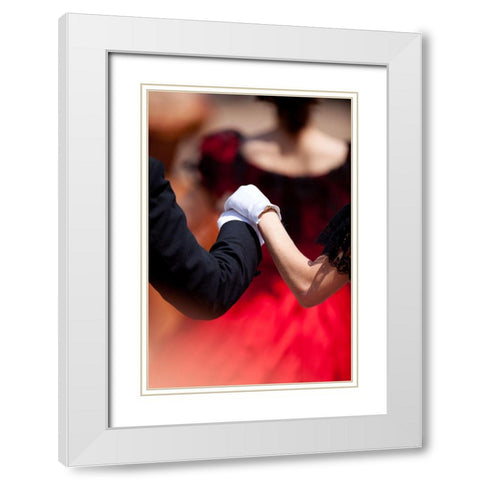 The Ballet White Modern Wood Framed Art Print with Double Matting by Cametti Aspri, Daniele