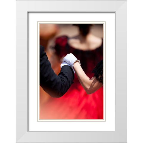 The Ballet White Modern Wood Framed Art Print with Double Matting by Cametti Aspri, Daniele