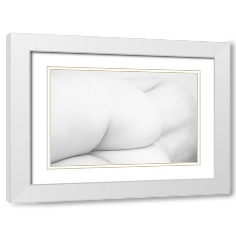 Snow White White Modern Wood Framed Art Print with Double Matting by P., Mato