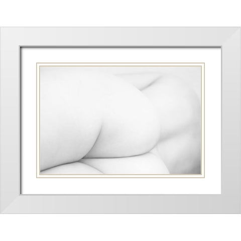Snow White White Modern Wood Framed Art Print with Double Matting by P., Mato
