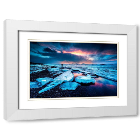 Badlands Iii White Modern Wood Framed Art Print with Double Matting by Martin Castan, David