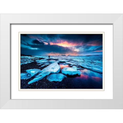 Badlands Iii White Modern Wood Framed Art Print with Double Matting by Martin Castan, David