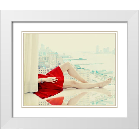 Lazy Afternoon White Modern Wood Framed Art Print with Double Matting by Ambra