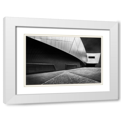 Overhang White Modern Wood Framed Art Print with Double Matting by Wride, Linda