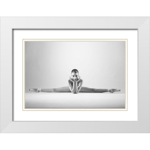 Untitled White Modern Wood Framed Art Print with Double Matting by Branicki, Arkadiusz