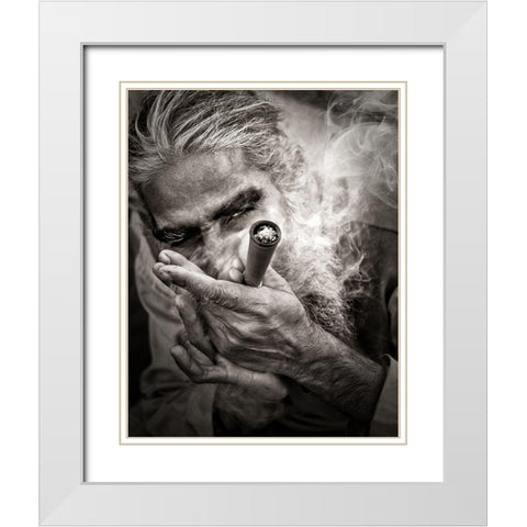 Go To Nirvana White Modern Wood Framed Art Print with Double Matting by Argerich, Montse