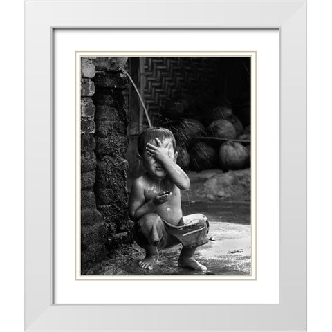 Puffffttt... White Modern Wood Framed Art Print with Double Matting by Kisworo, Sebastian