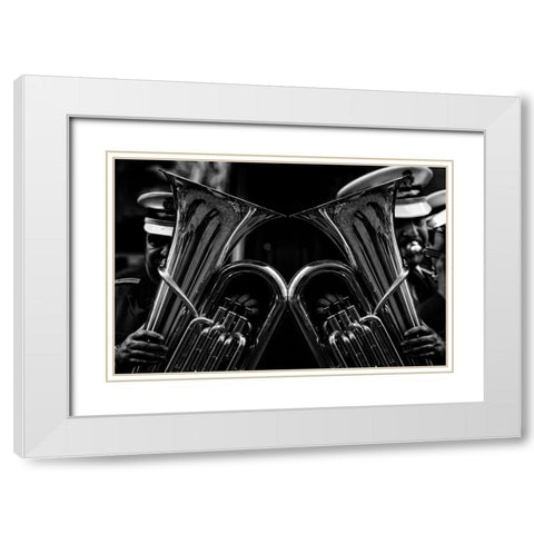 Untitled White Modern Wood Framed Art Print with Double Matting by nebula