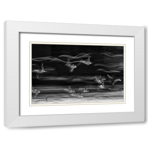 The Boundary Between Reality And Fantasy White Modern Wood Framed Art Print with Double Matting by Bakhtari Bonab, Ebrahim