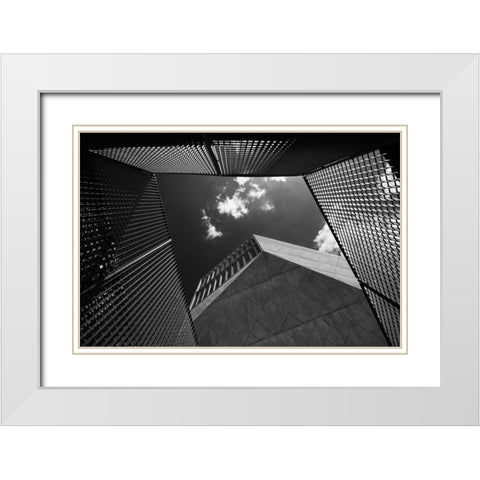 The House Of The Clouds White Modern Wood Framed Art Print with Double Matting by P Neto, Filipe