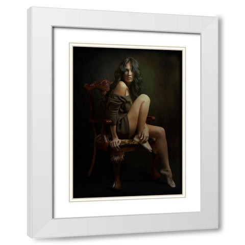 Portrait Of Helen White Modern Wood Framed Art Print with Double Matting by Rise, Zachar