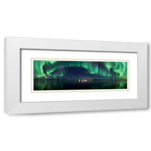 Magical Night White Modern Wood Framed Art Print with Double Matting by Samuelsen, Roy